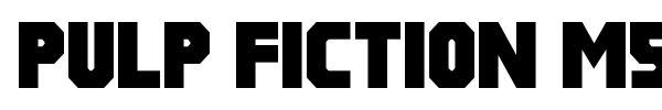 Pulp Fiction M54 font preview